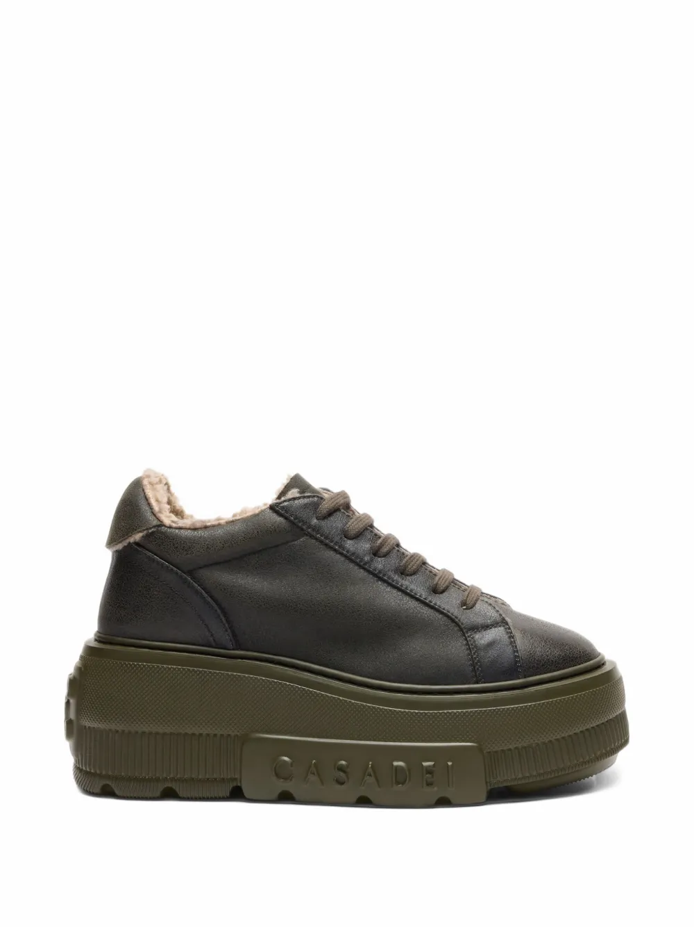 Casadei Nexus Grays Peak faux-fur sneakers - Grün