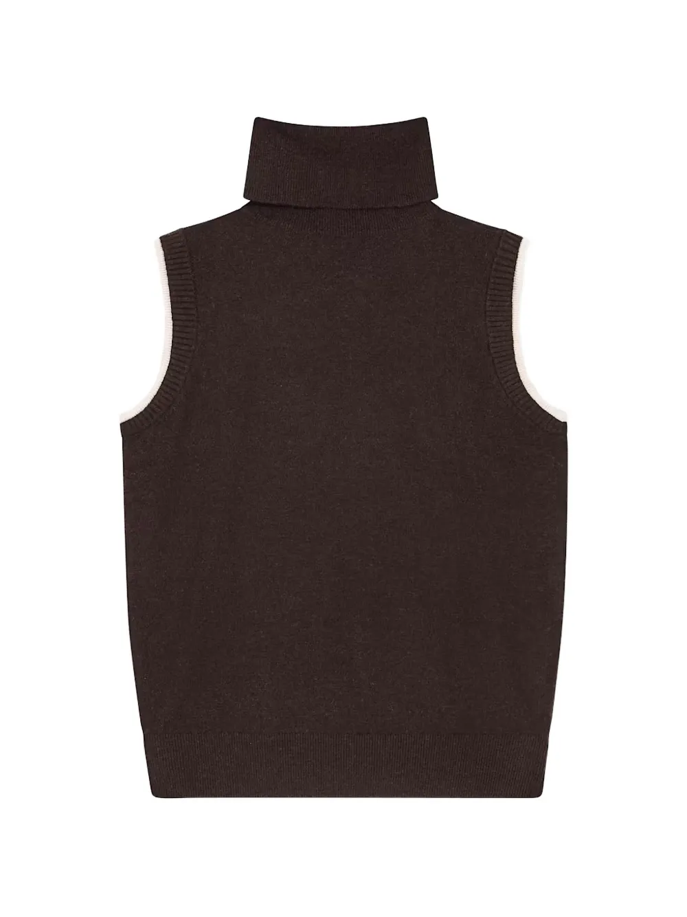 Armani Exchange roll-neck sleeveless sweater - Marrone