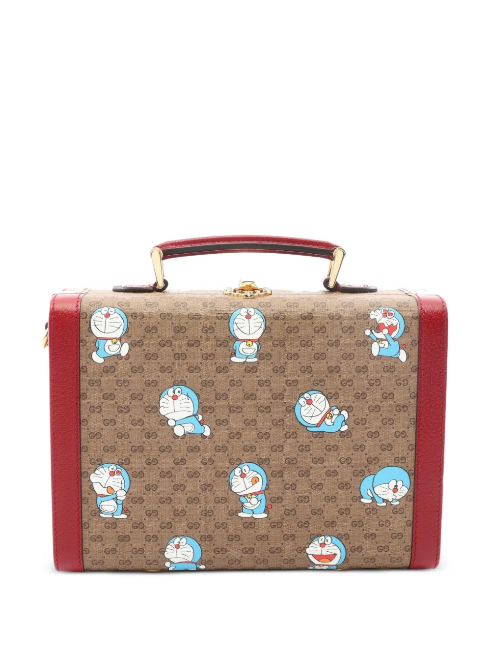 Gucci Pre-Owned 2010s x Doraemon beauty case tote bag - Brown