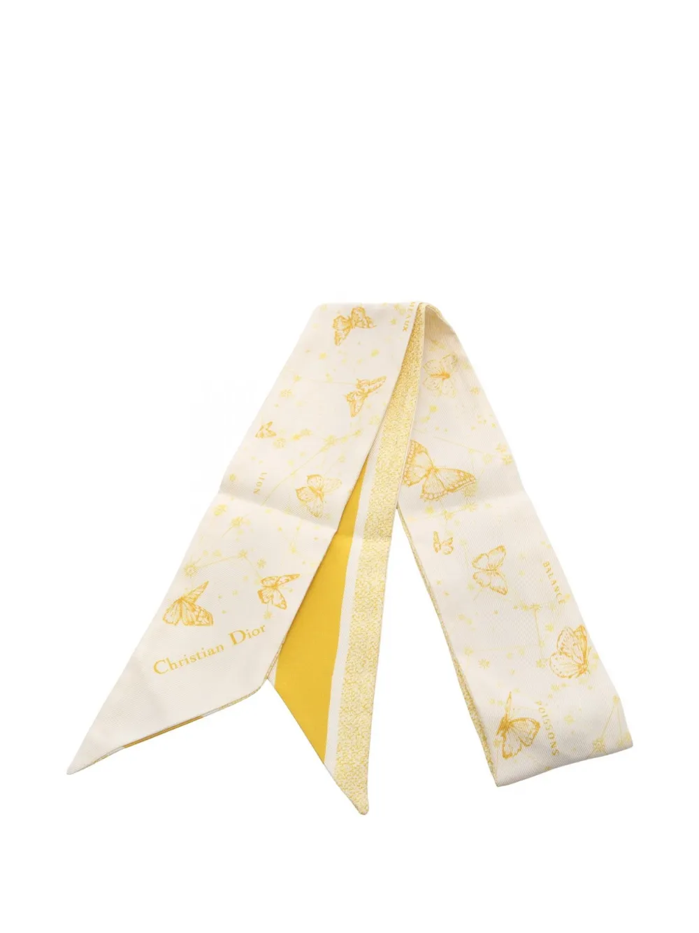 Christian Dior Pre-Owned 2010s Mitzah butterfly Zodiac scarf - Toni neutri