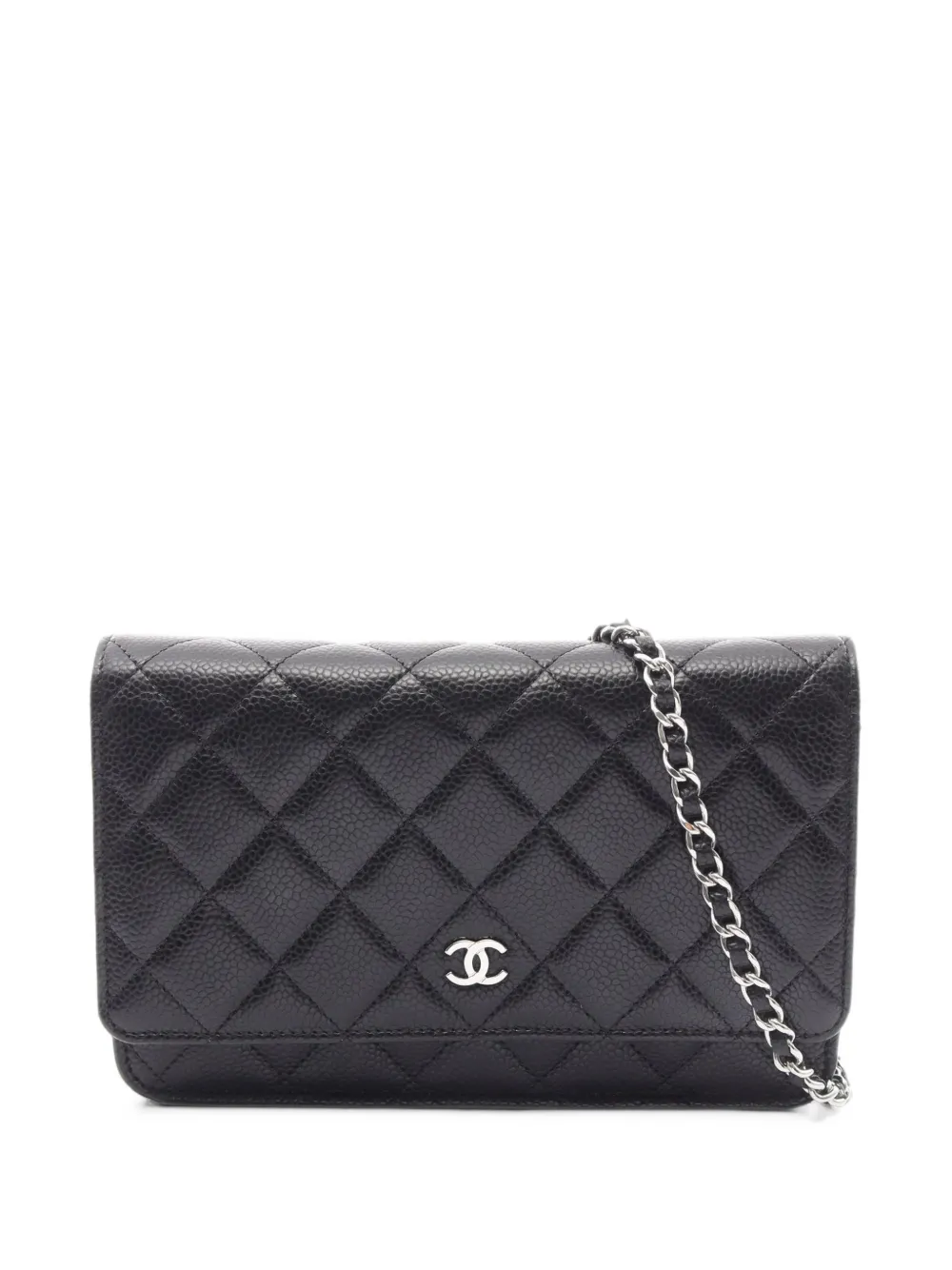 CHANEL Pre-Owned 2021 Matelassé leather clutch bag - Black