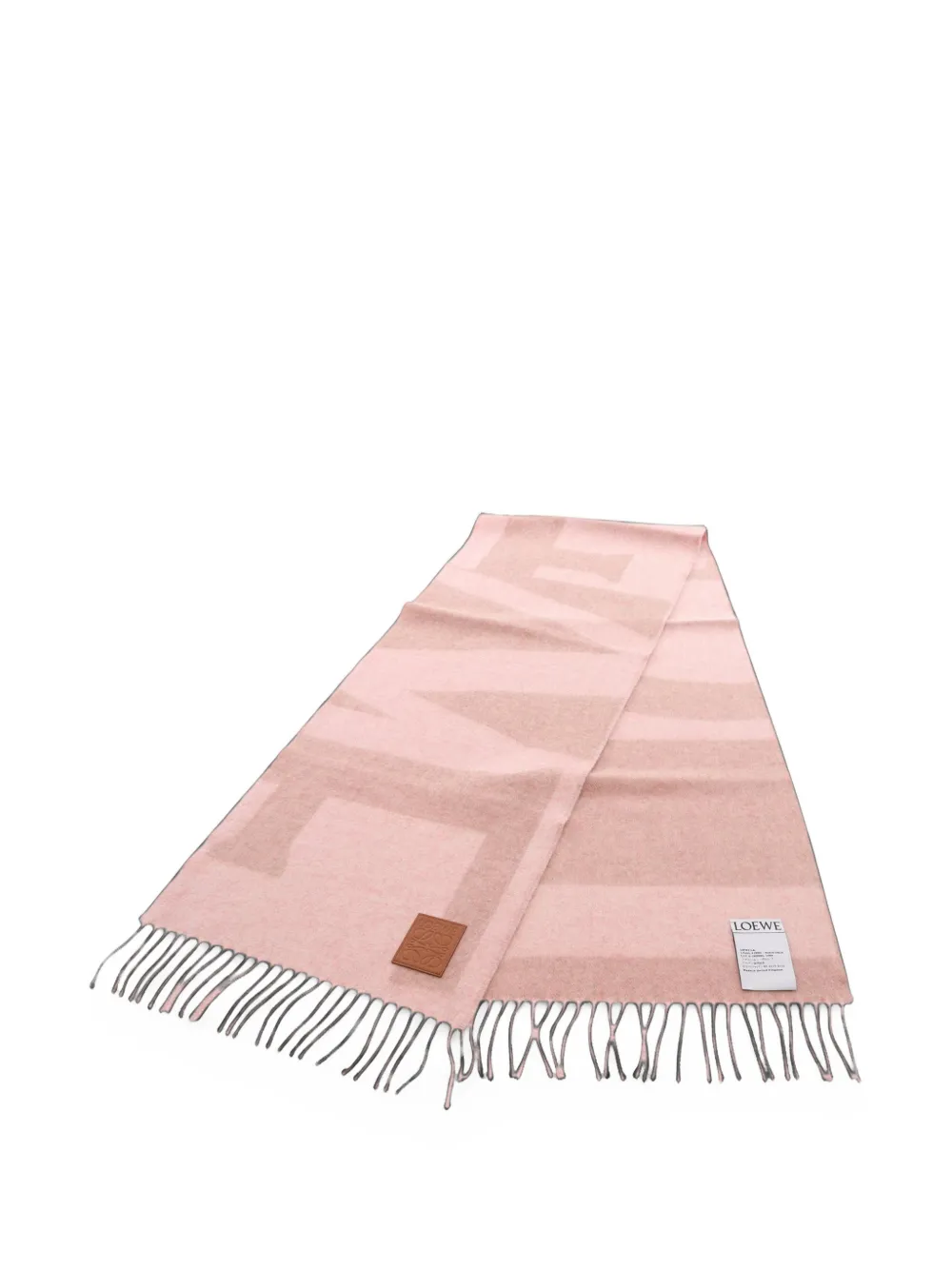 Loewe Pre-Owned 2020s logo-print cashmere scarf - Rosa