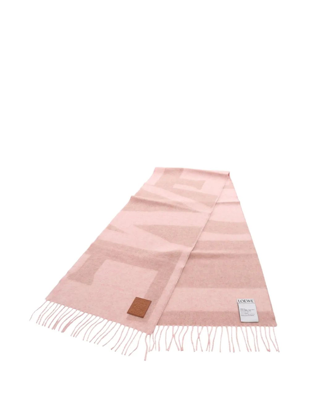 Loewe Pre-Owned 2020s logo-print cashmere scarf - Rosa