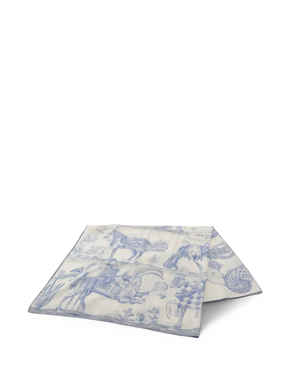Hermès Pre-Owned 2020s 140 Geant Carré Della Cavalleria Favolosa scarf - Nude