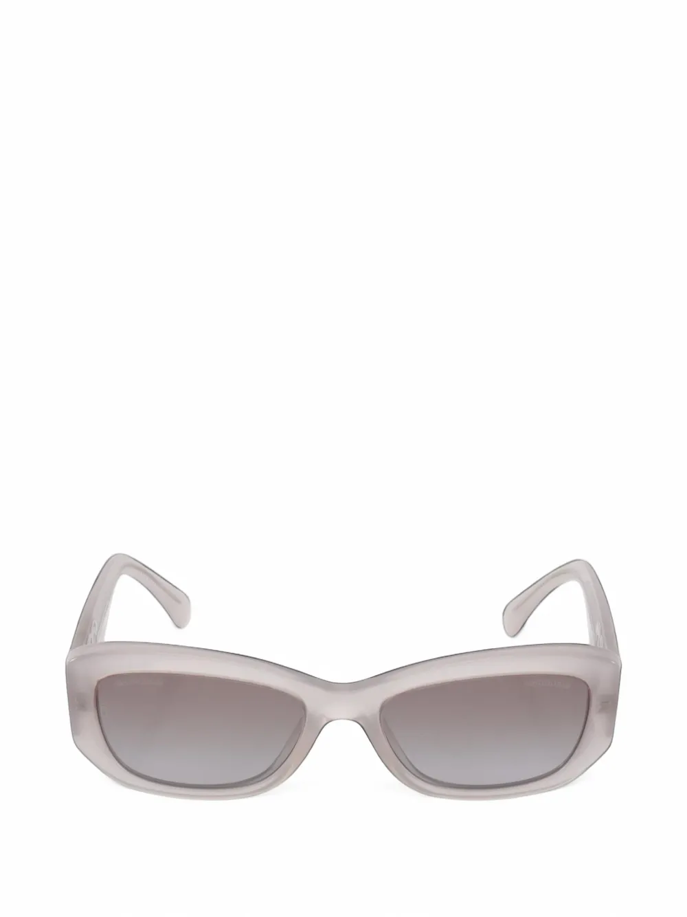 CHANEL Pre-Owned 1986-1988 Coco Mark rectangle sunglasses - Grau