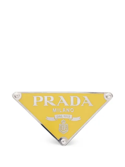 Prada Pre-Owned 2010s triangle-logo buckle