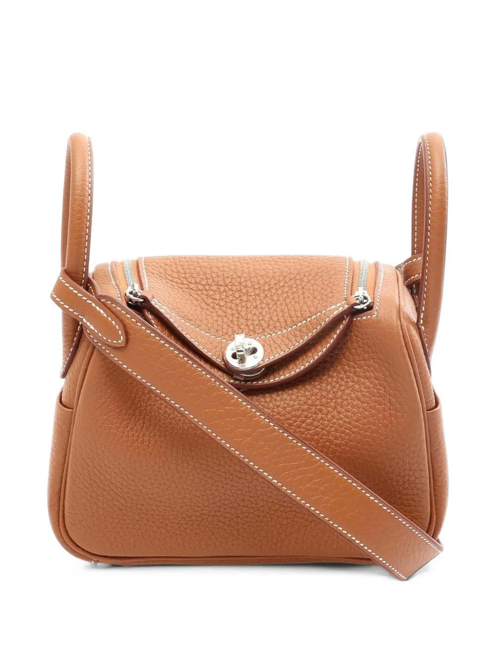 Hermès Pre-Owned 2026 mini Lindy tote bag - Marron
