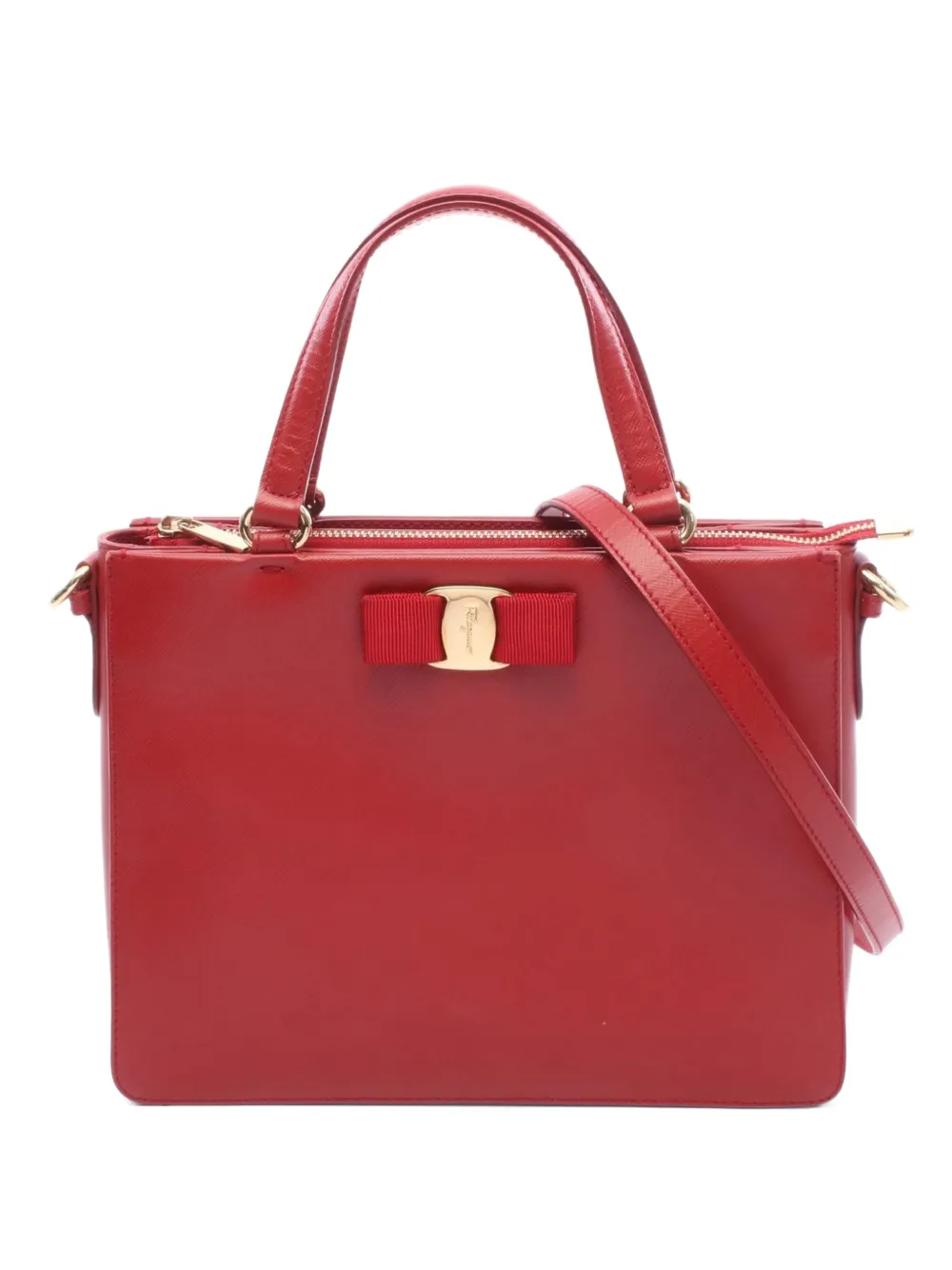 Ferragamo Pre-Owned 2010s small Vara tote bag - Rouge