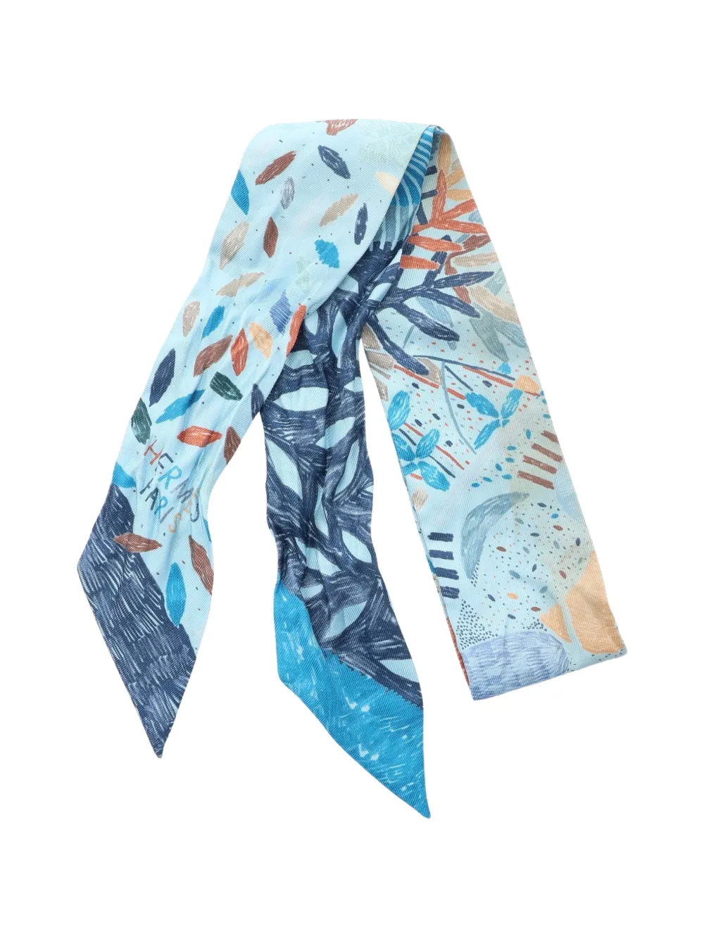 Hermès Pre-Owned 2000s Chacun Fait Son Nid scarf - Blau