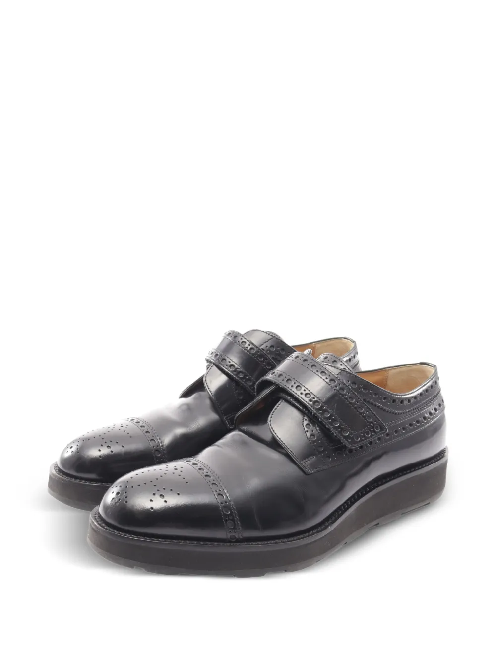 Hermès Pre-Owned 2000s leather Oxford shoes - Schwarz