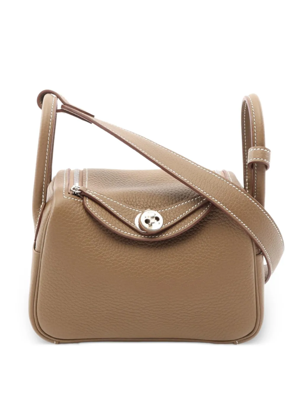 Hermès Pre-Owned 2026 mini Lindy tote bag - Braun