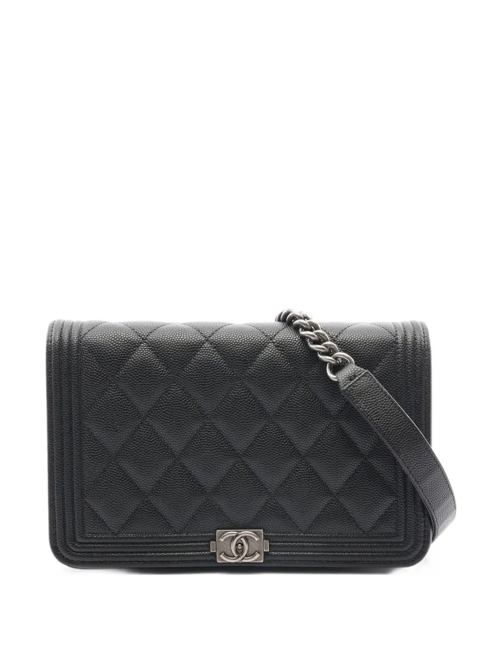 CHANEL Pre-Owned 2021 Boy Chanel matelassé shoulder bag - Black