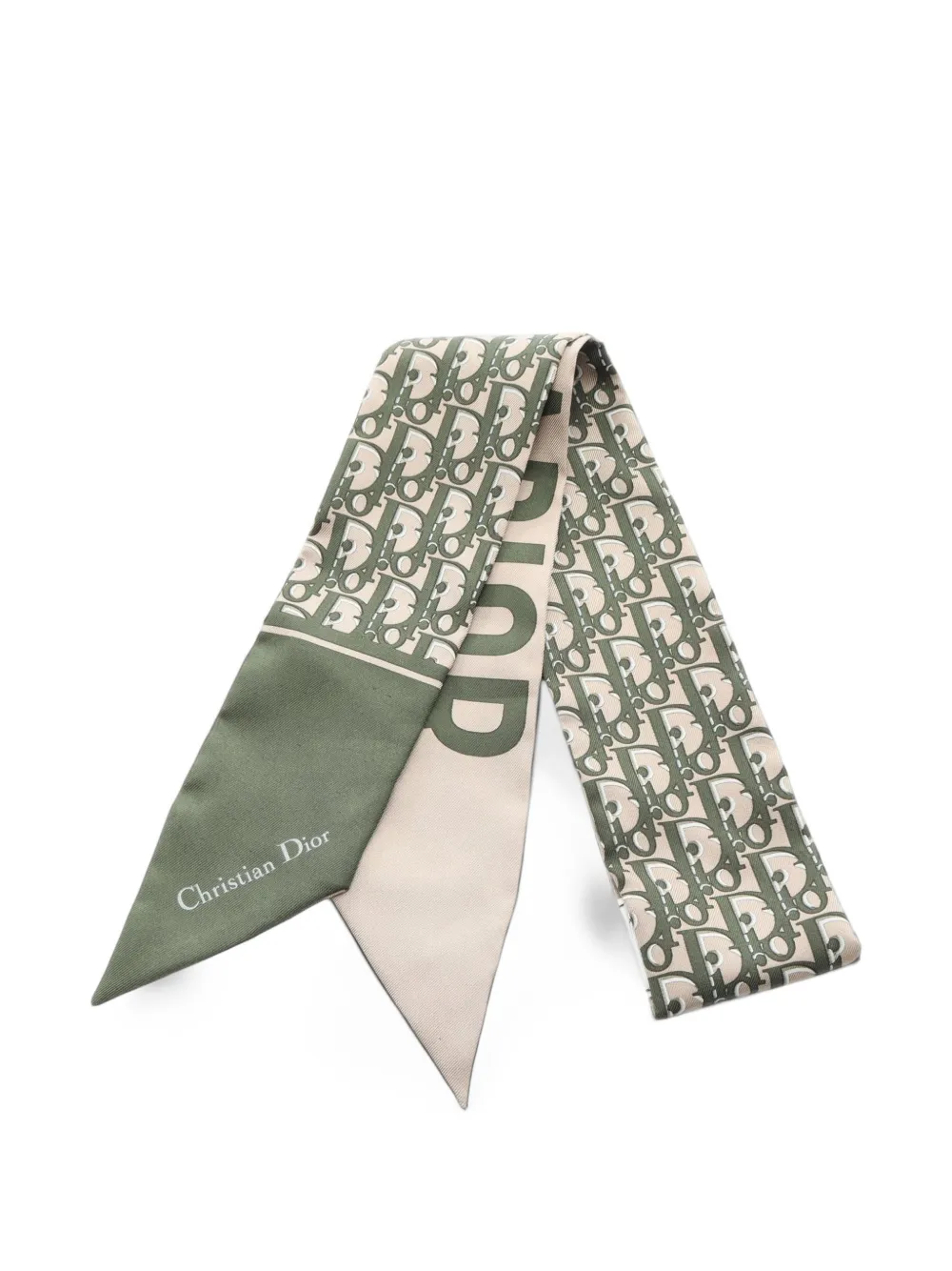 Christian Dior Pre-Owned 2010s Mitzah J'ADIOR ribbon scarf - Grün