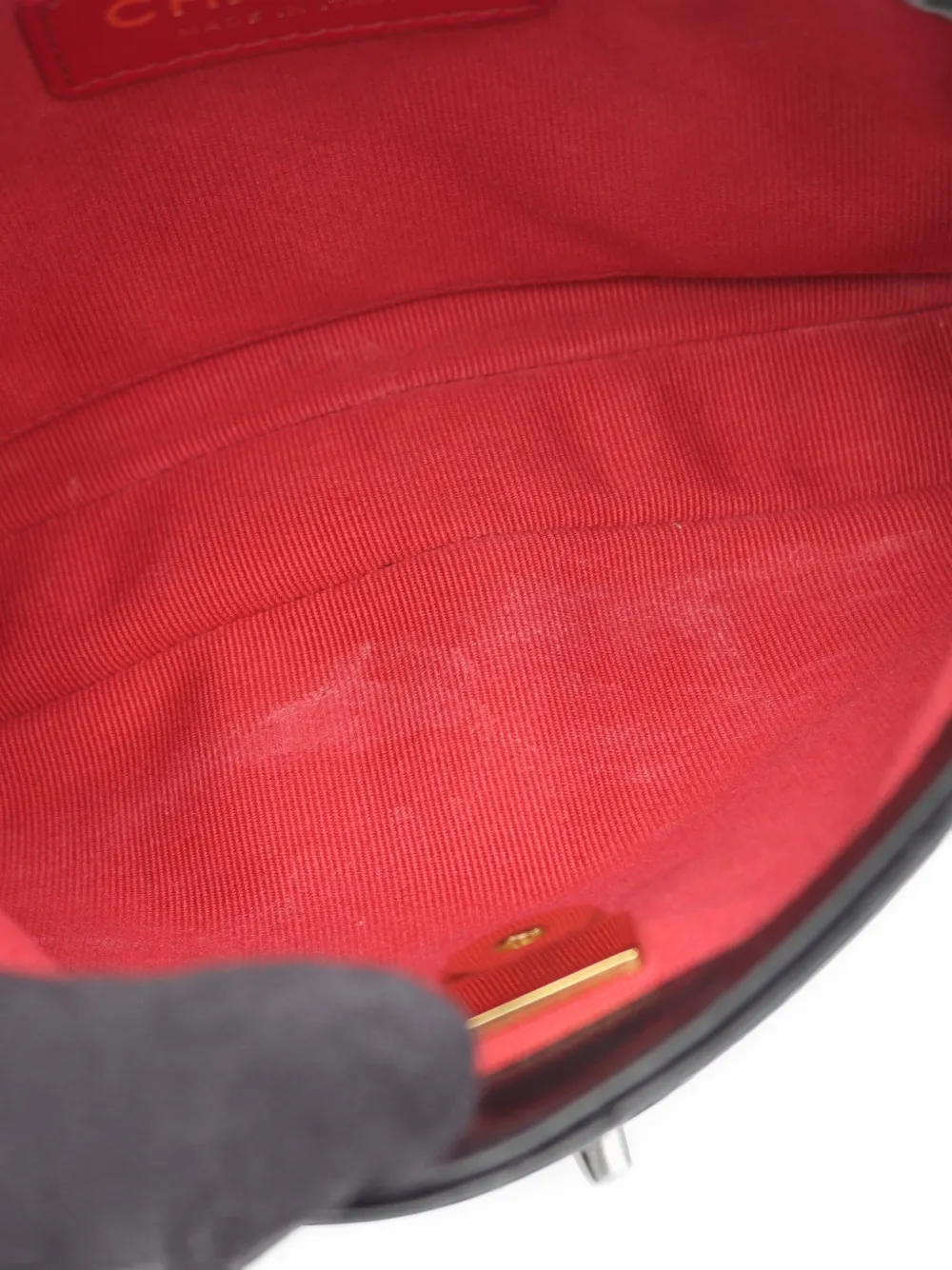 CHANEL Pre-Owned 2021 kleine Matelassé Flap schoudertas Zwart