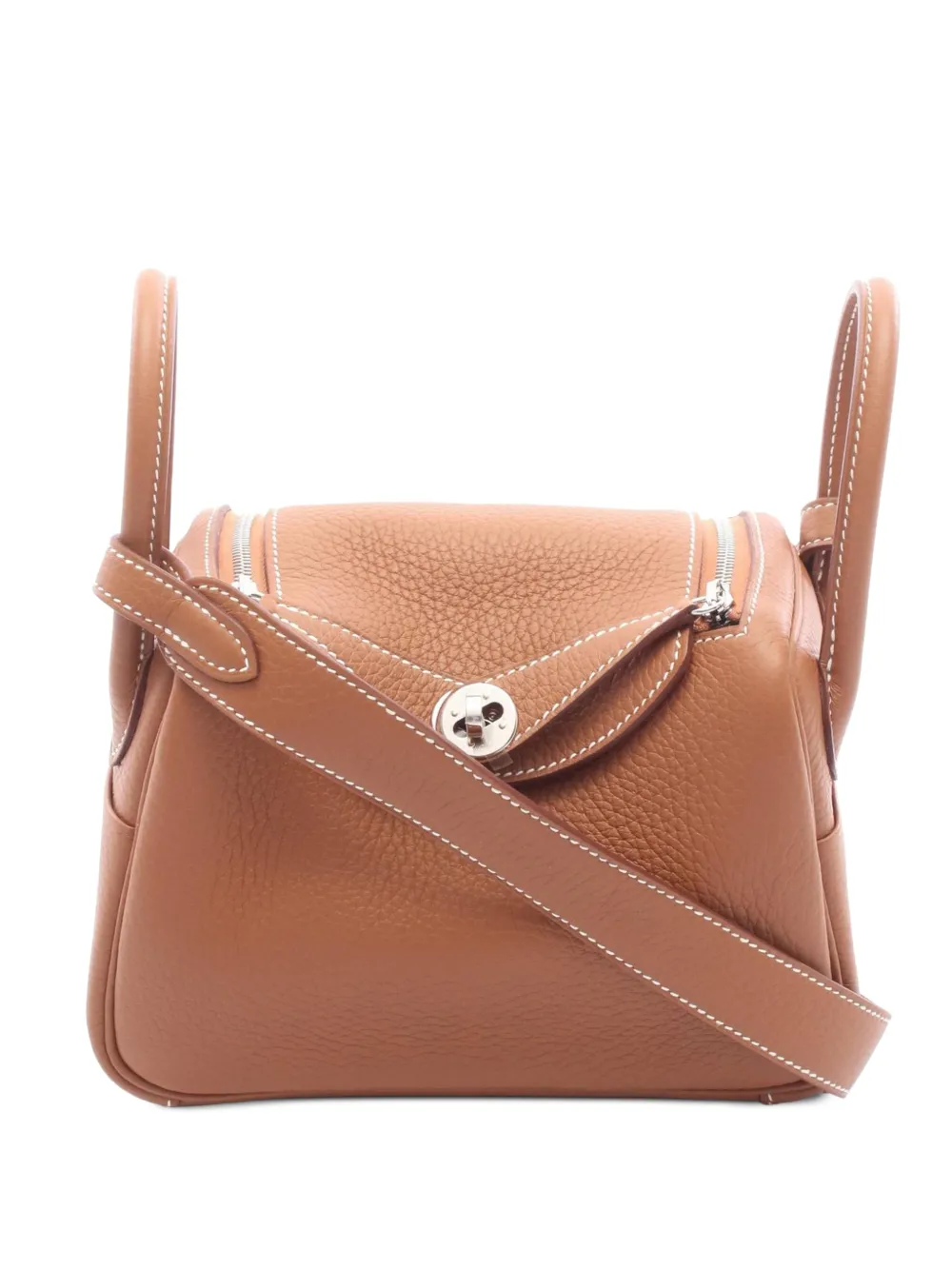 Hermès Pre-Owned 2026 Mini Lindy shoulder bag - Braun