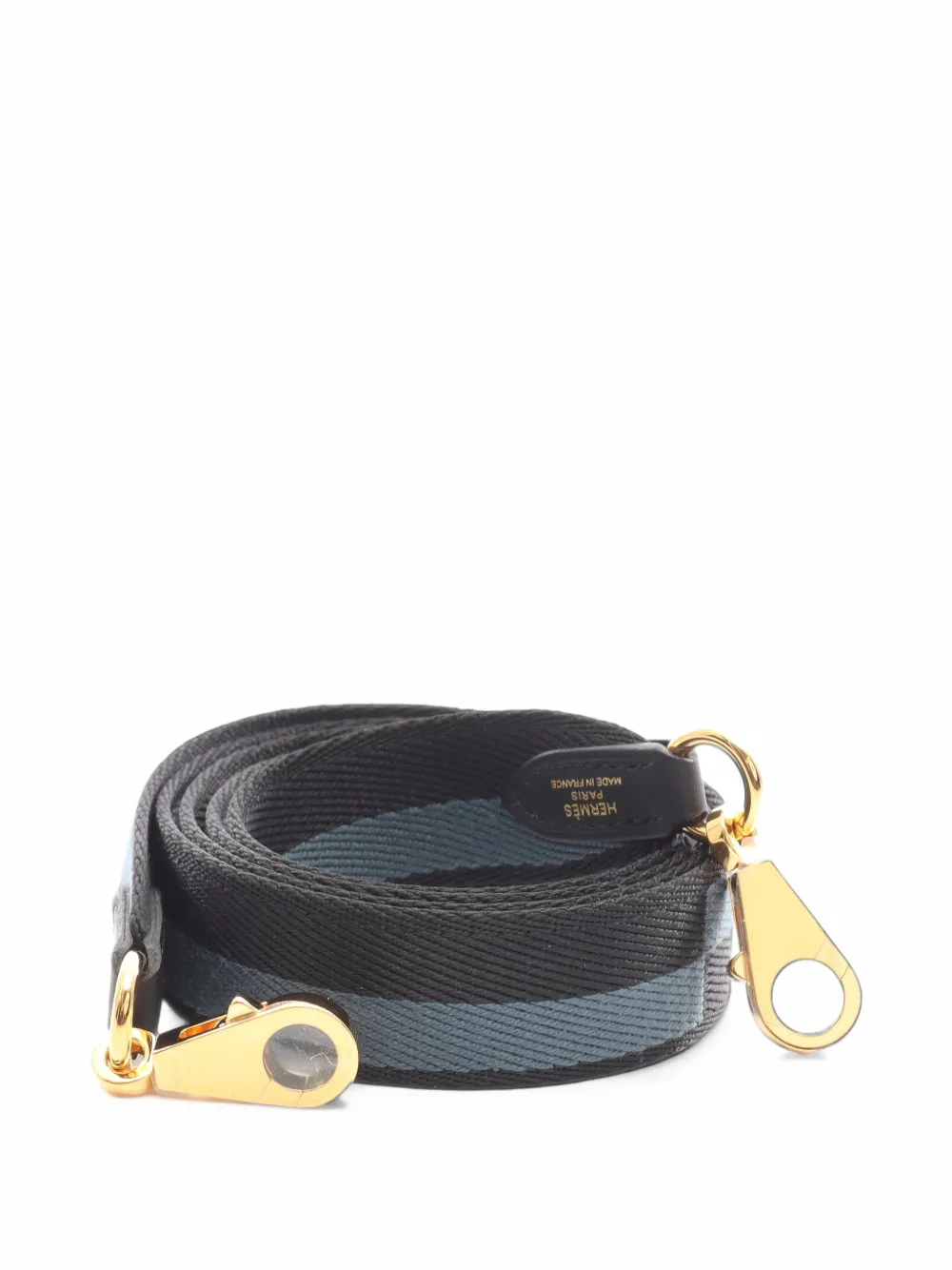 Pre-owned Hermes Sangle Kazak Bruton Shoulder Strap In Black