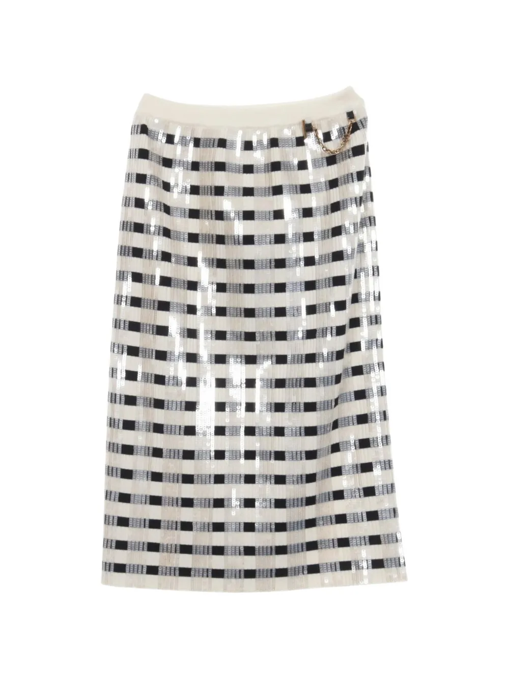 Louis Vuitton Pre-Owned 2010s sequin knit midi skirt - Bianco