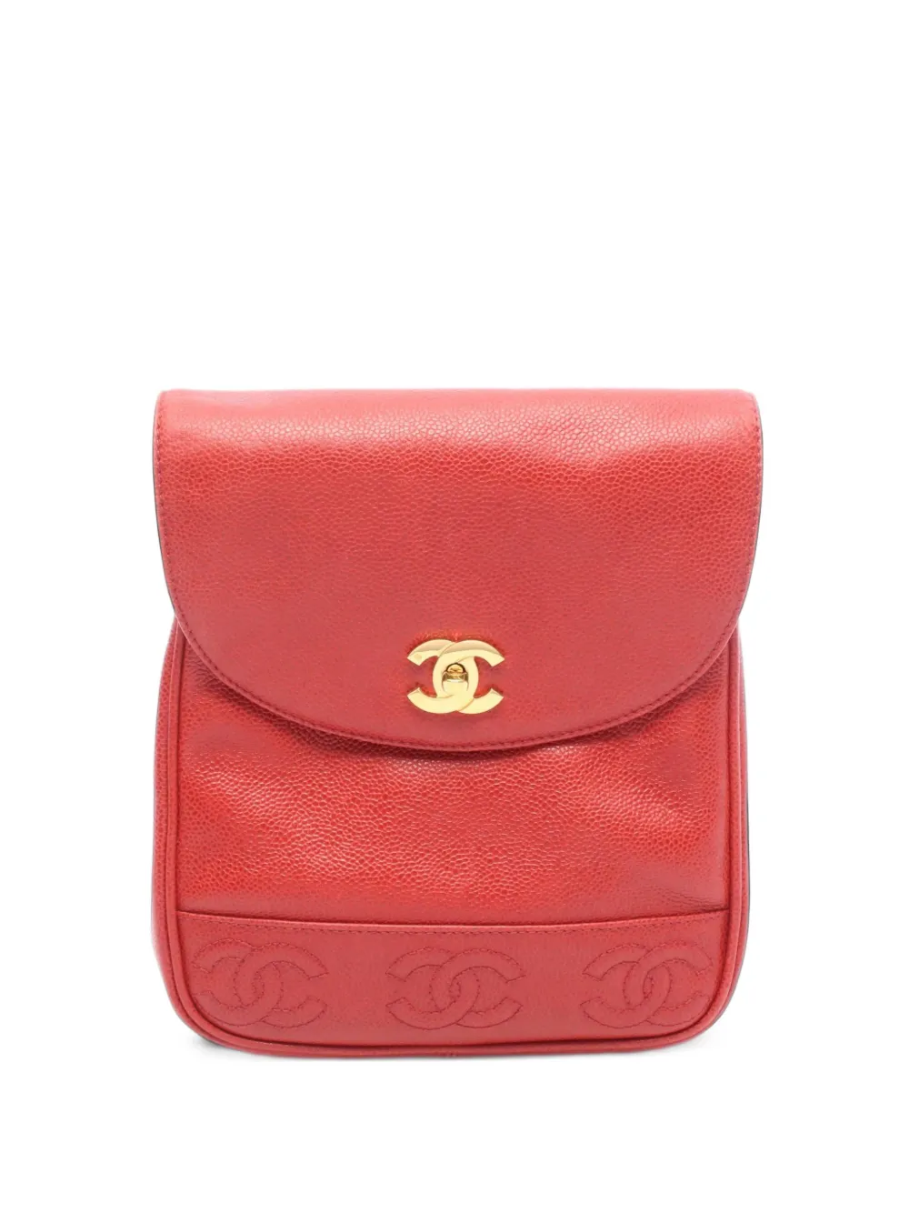 CHANEL Pre-Owned 1994-1996 Triple Coco Mark backpack - Rot