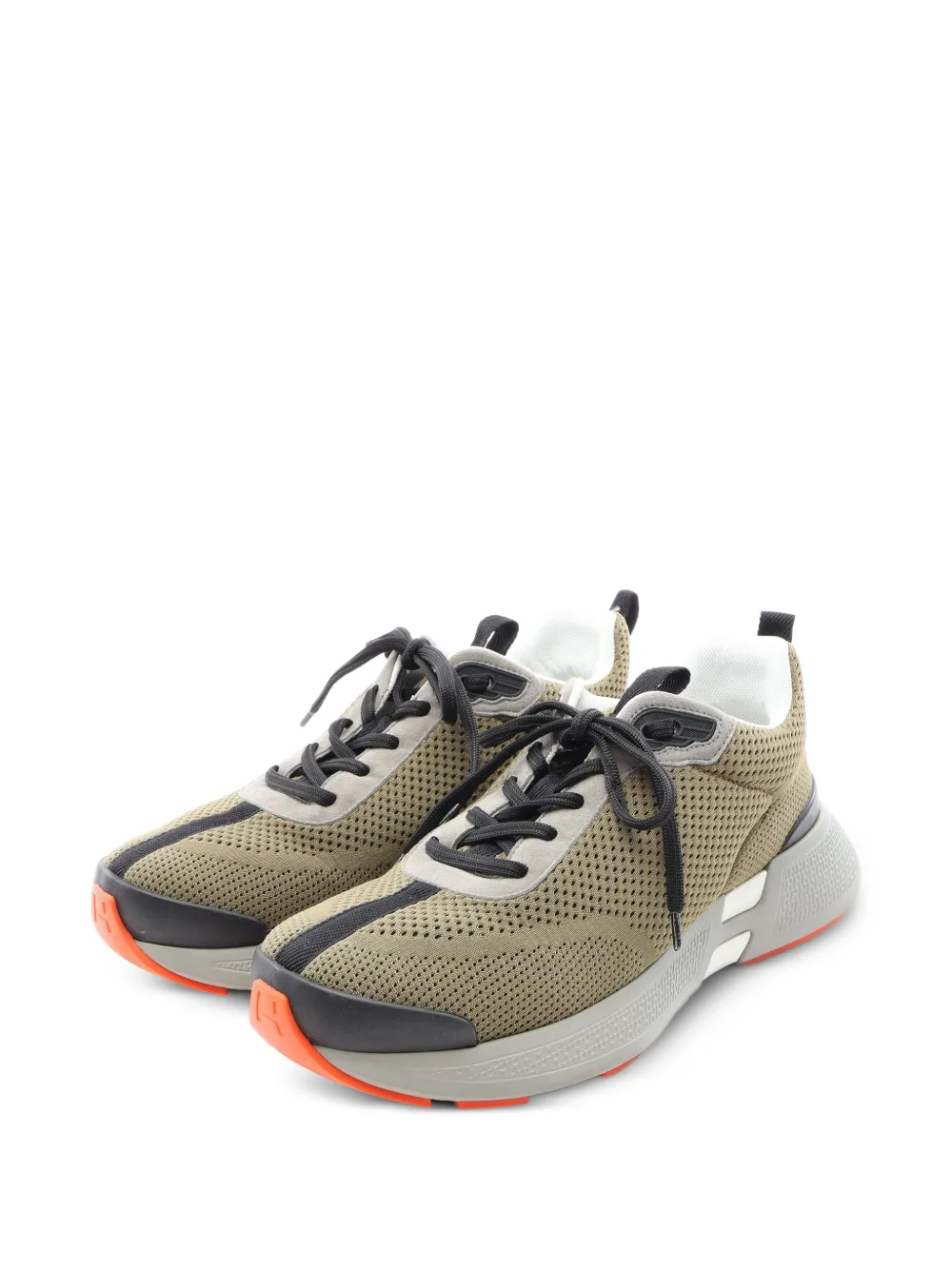 Hermès Pre-Owned 2010s Heroes knit sneakers - Nude