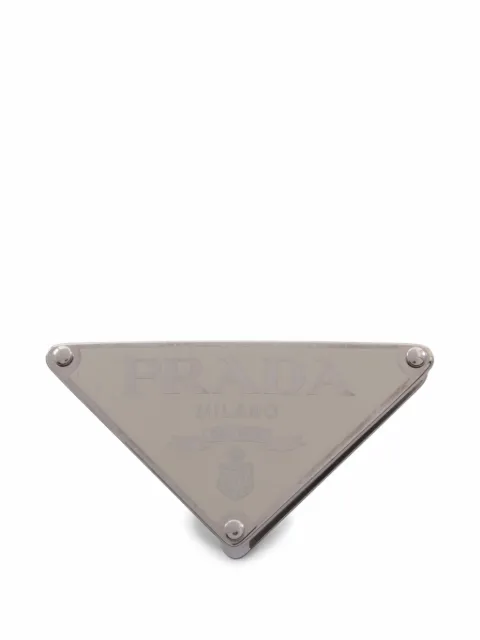 Prada Pre-Owned 2010s Triangle logo belt buckle