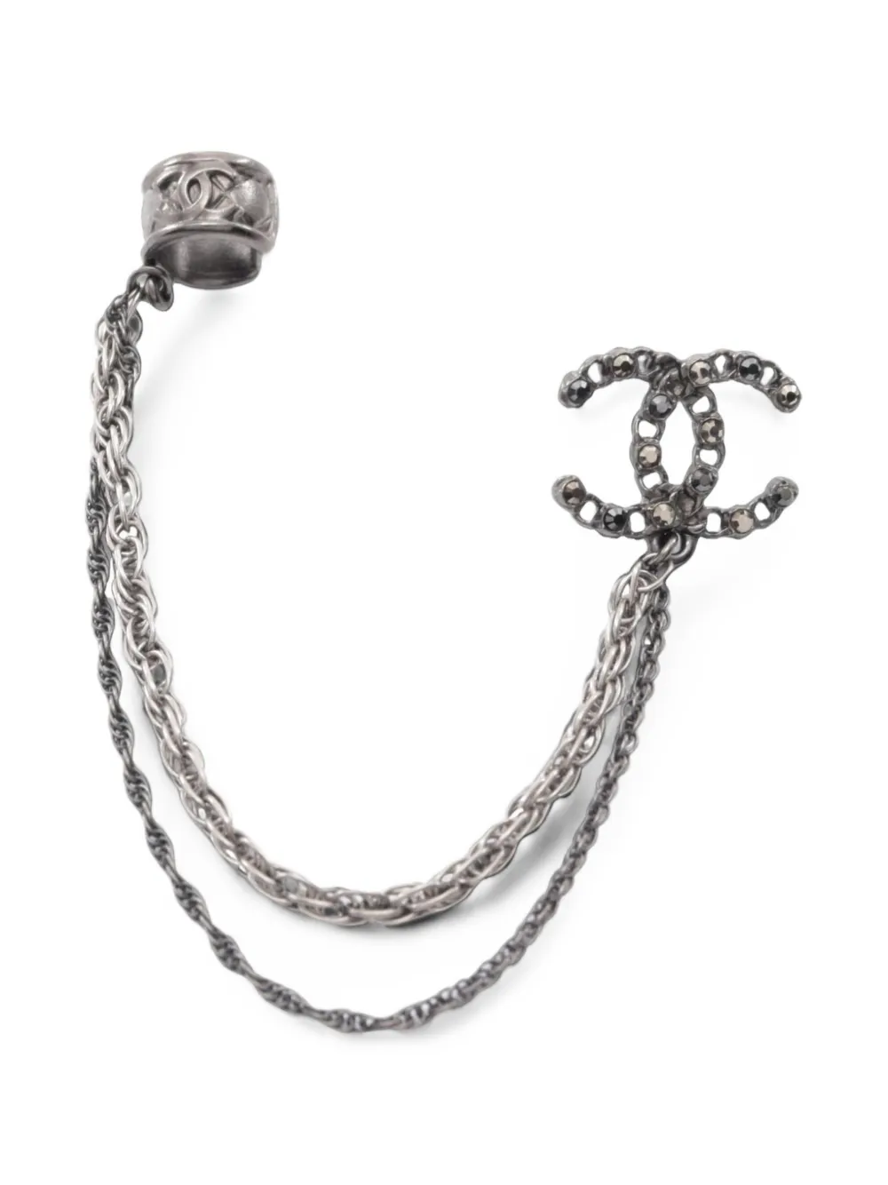 CHANEL Pre-Owned 2020 CC-logo ear cuff - Silber