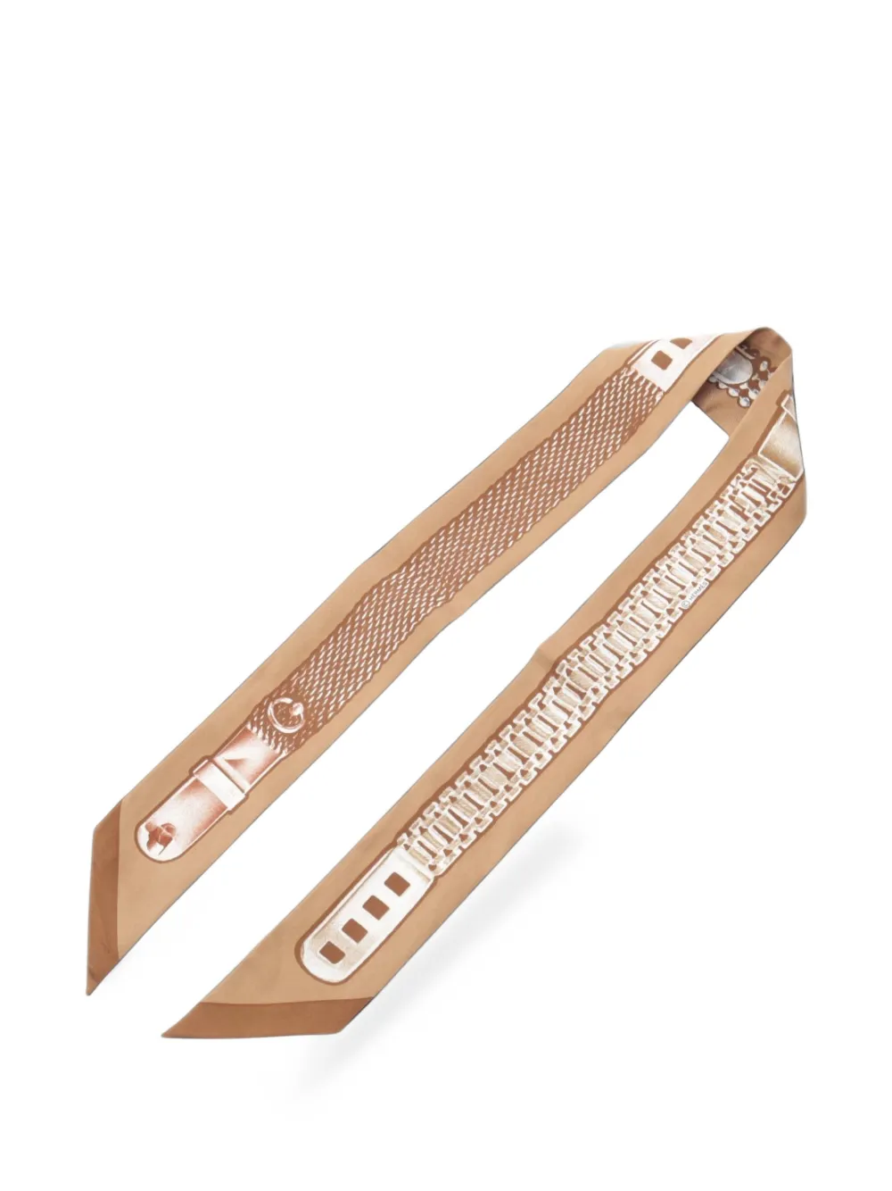 Hermès Pre-Owned 2000s Le Tresor de Medor ribbon scarf - Braun