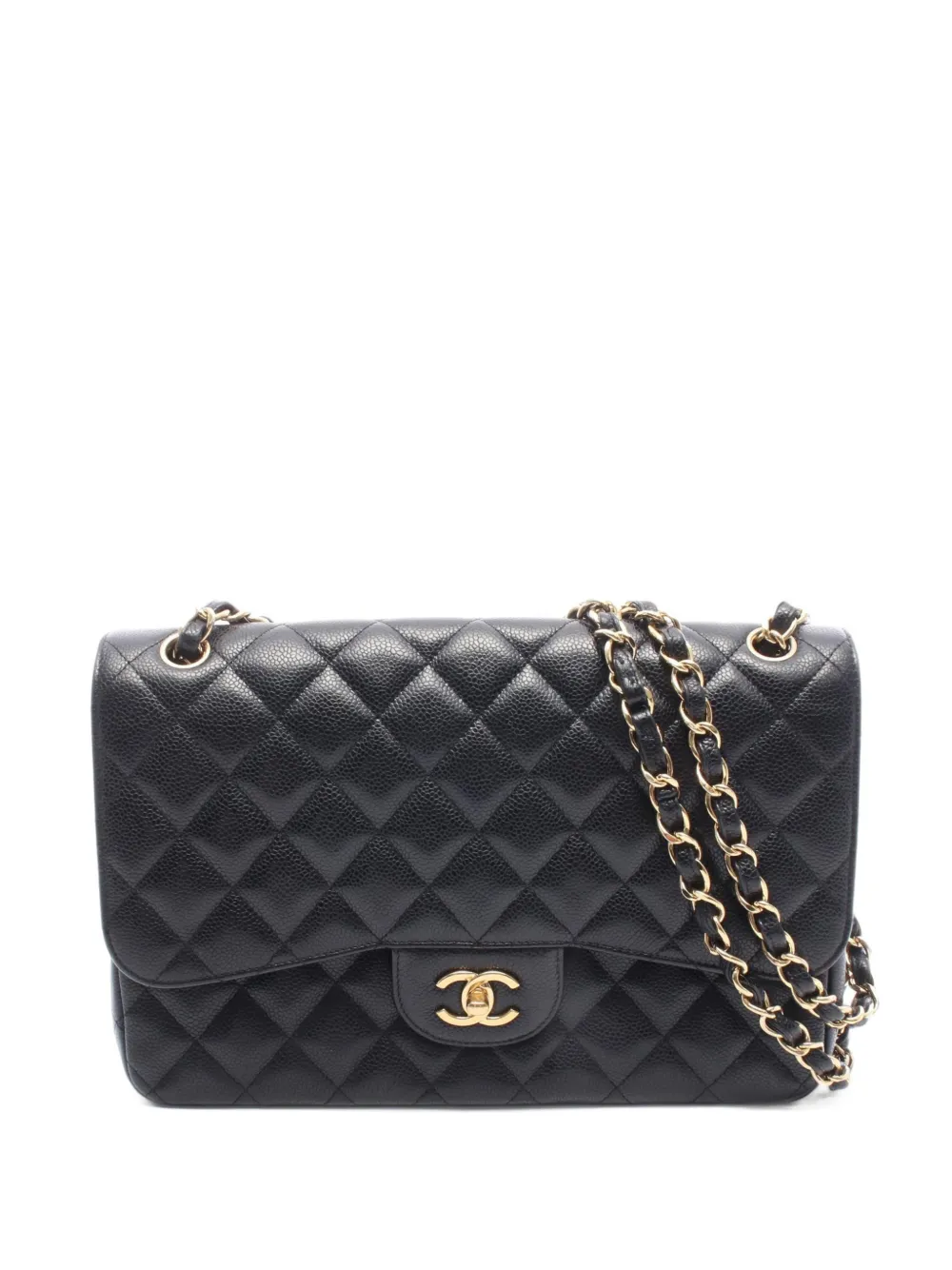 CHANEL Pre-Owned 2014 large Classic Double Flap shoulder bag - Black