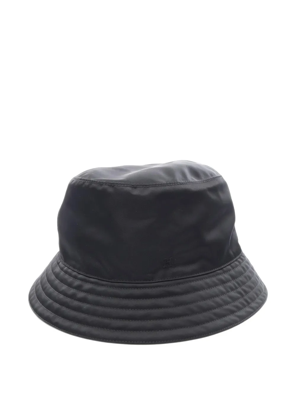 Hermès Pre-Owned 2010s H embroidered bucket hat - Schwarz