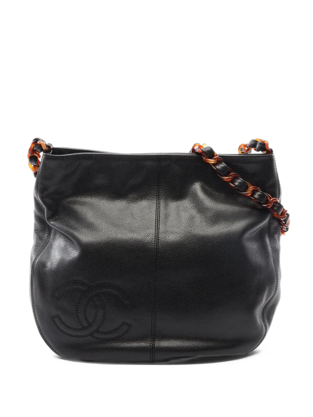 CHANEL Pre-Owned 1997-1999 Coco Mark chain shoulder bag - Black