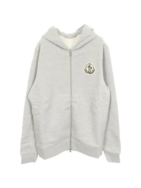 Moncler Vintage 2020s logo-patch zip-up hoodie