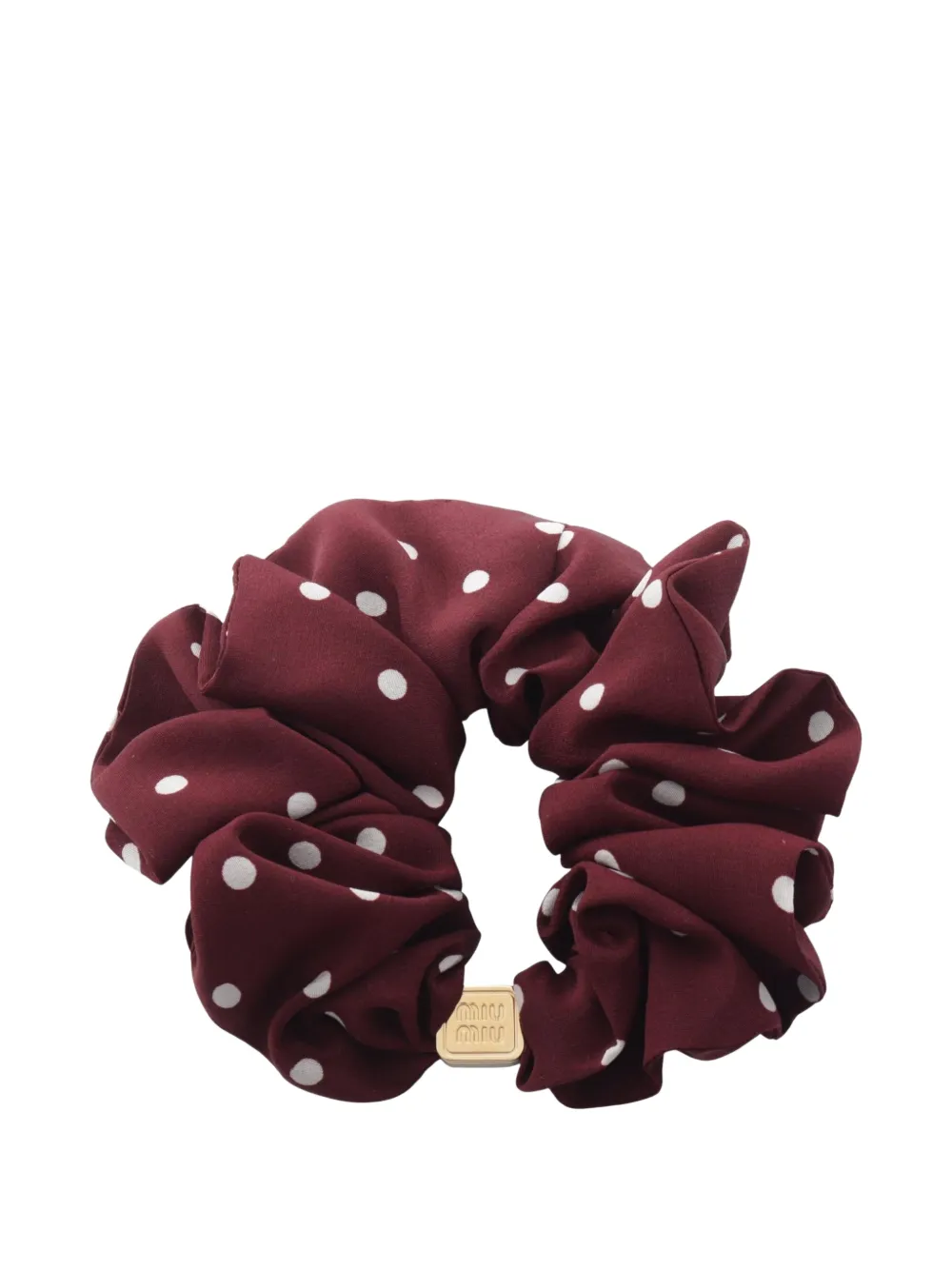 Miu Miu Pre-Owned 2010s polka-dot scrunchie - Rosso