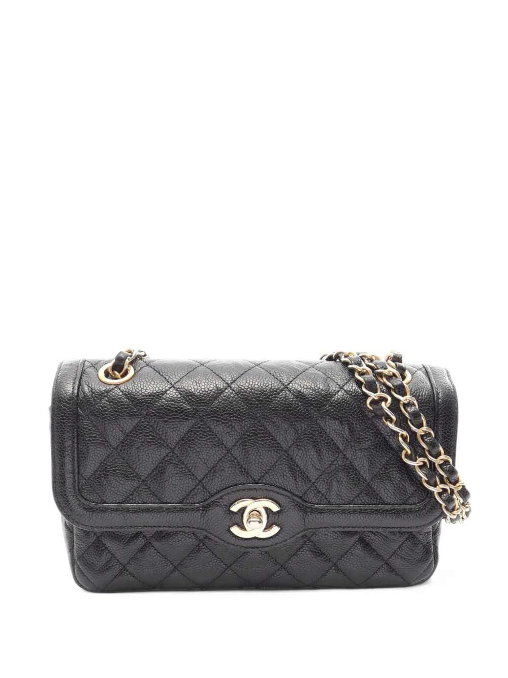 CHANEL Pre-Owned 2015-2016 Matelassé caviar shoulder bag - Schwarz