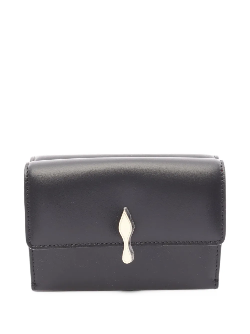 Christian Louboutin Pre-Owned 2020s logo-plaque bi-fold wallet - Schwarz