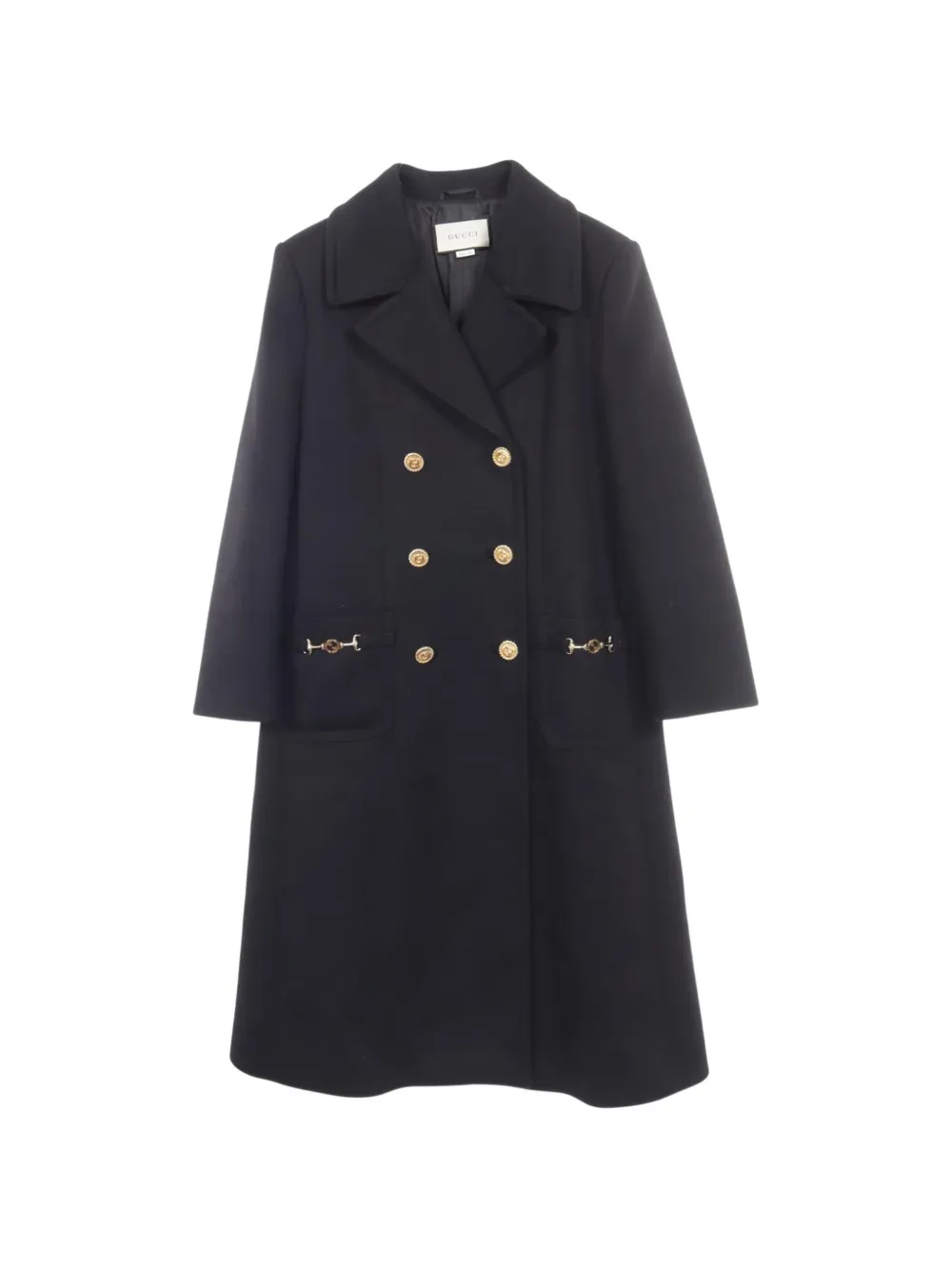 Gucci Pre-Owned 2010s Interlocking G double-breasted coat - Schwarz