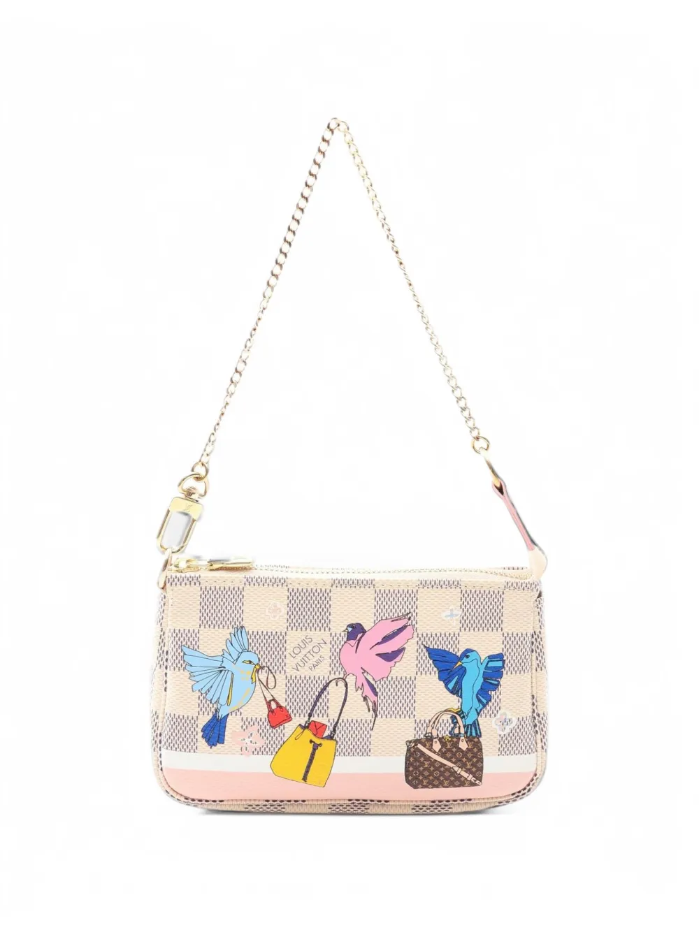 Louis Vuitton Pre-Owned 2018 mini Pochette Accessoires graphic-print tote bag - White
