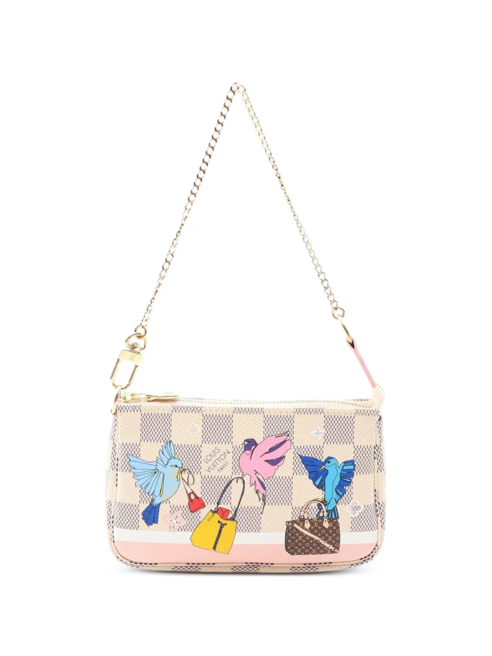 Louis Vuitton Pre-Owned 2018 mini Pochette Accessoires graphic-print tote bag - White