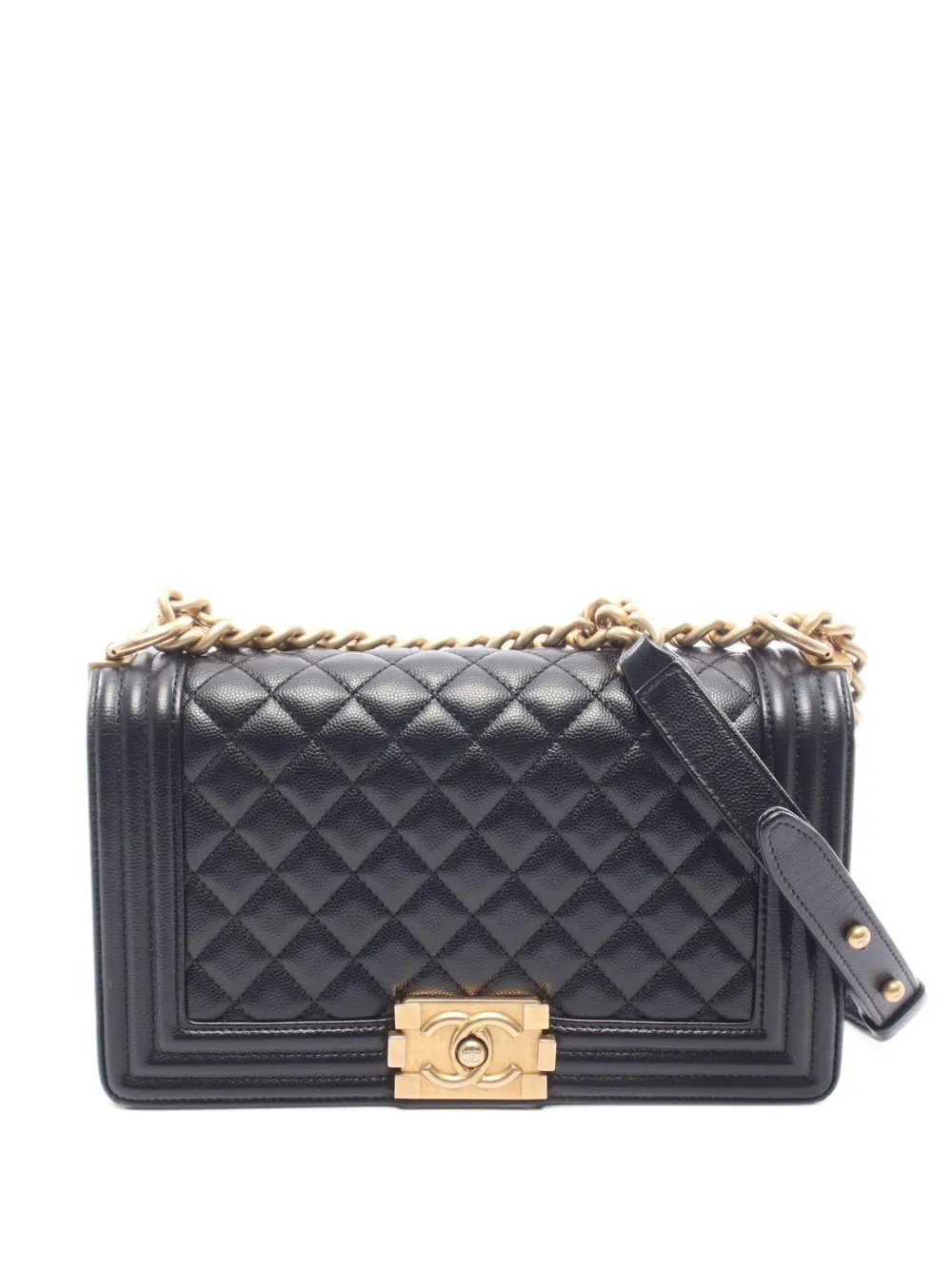 CHANEL Pre-Owned 2019 Boy Chanel chain shoulder bag - Black
