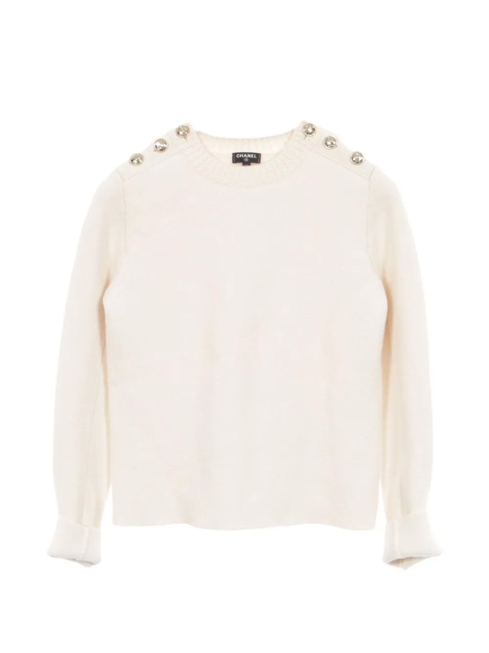 CHANEL Pre-Owned 1986-1988 Coco button sweater - Neutrals