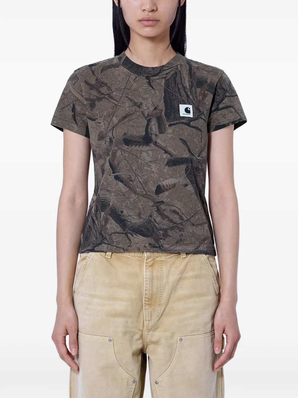 Carhartt WIP S S Feather Tree T-Shirt Bruin