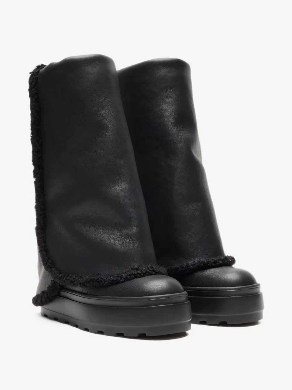 CASADEI 윈니 페이크 퍼 트림 부츠