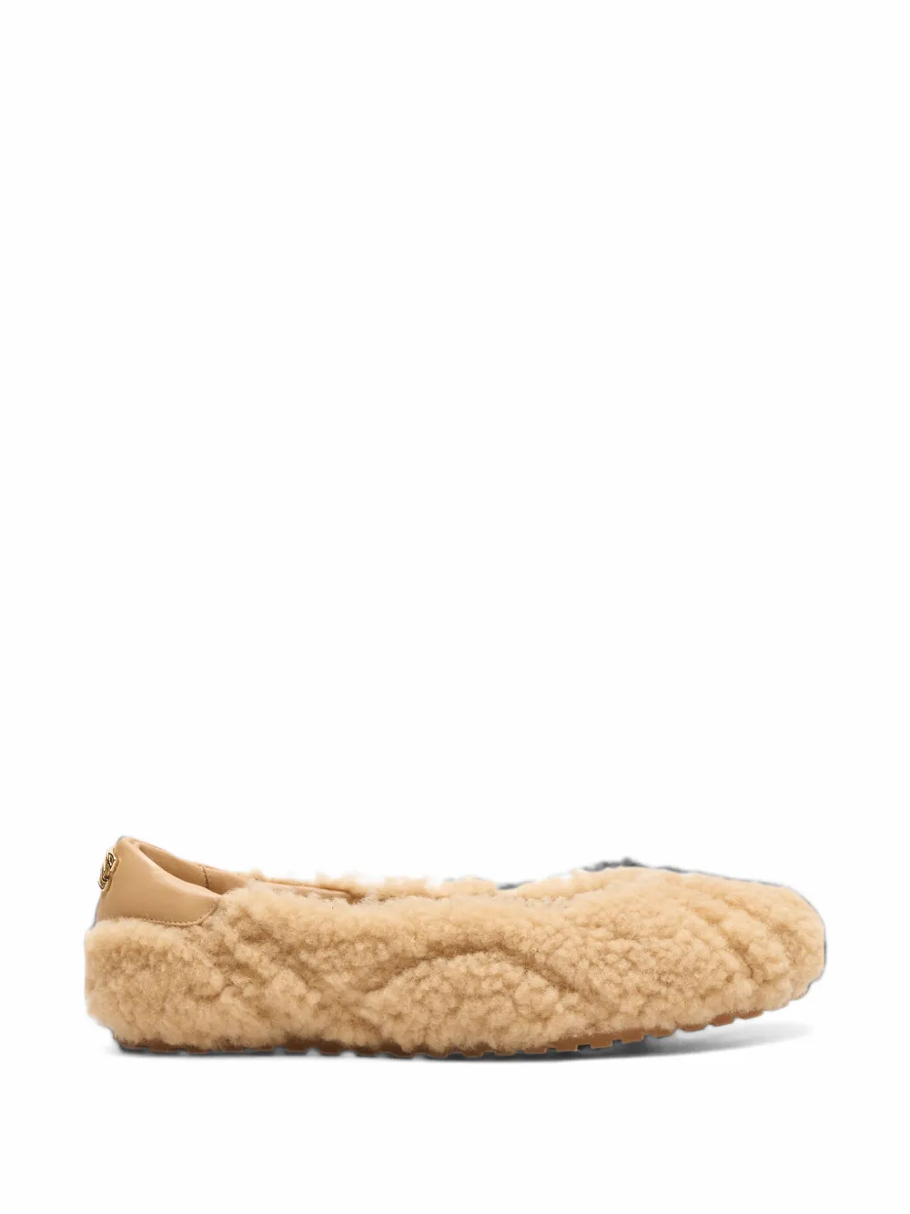 Casadei Marmolada faux-fur ballet flats - Toni neutri
