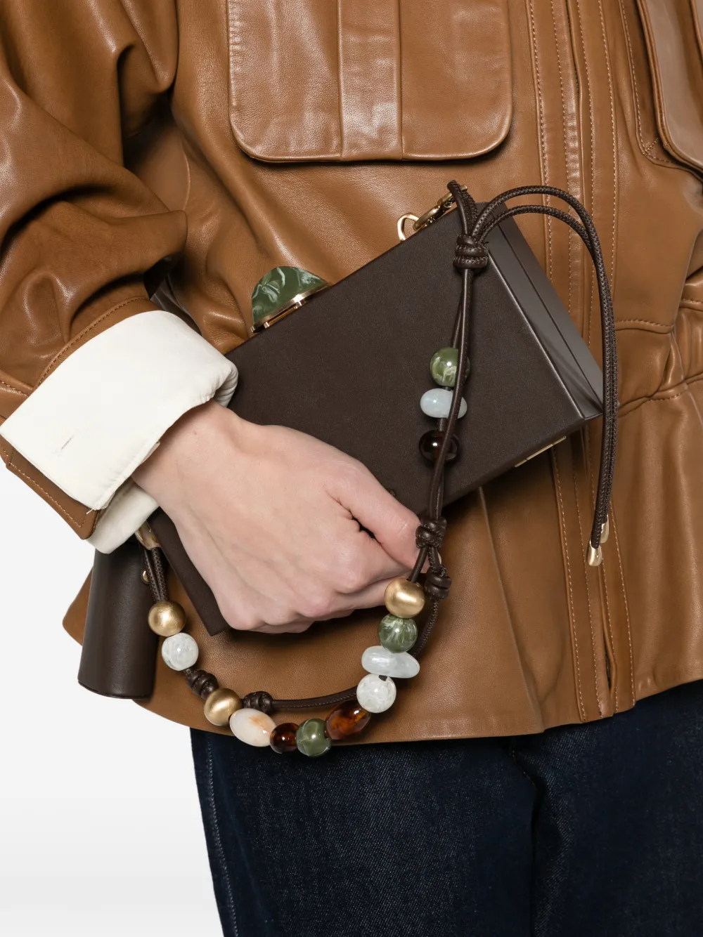 Cult Gaia The Backgammon clutch Bruin