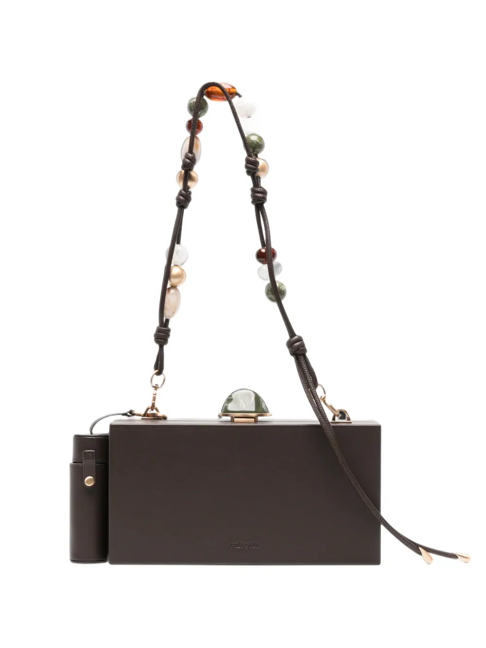 Cult Gaia The Backgammon clutch - Marrone