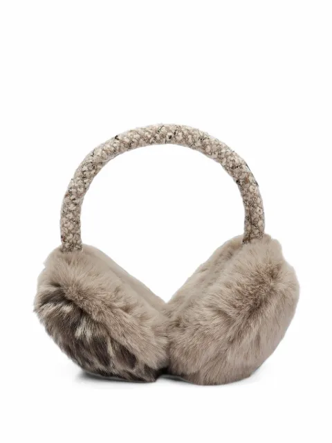 Ca4la faux-fur tweed earmuffs