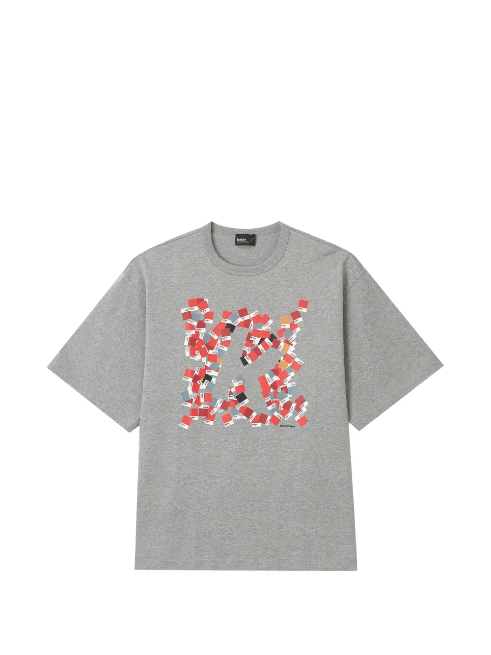 Kolor graphic-print T-shirt in Grey