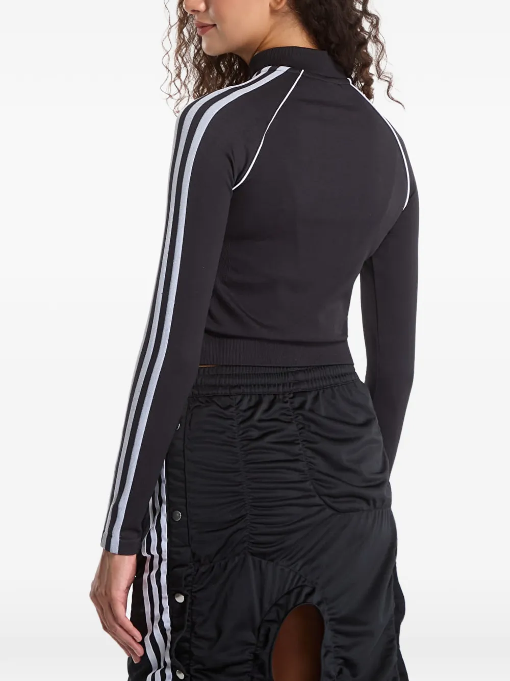 adidas Essentials 3 Stripes seamless tracktop Zwart