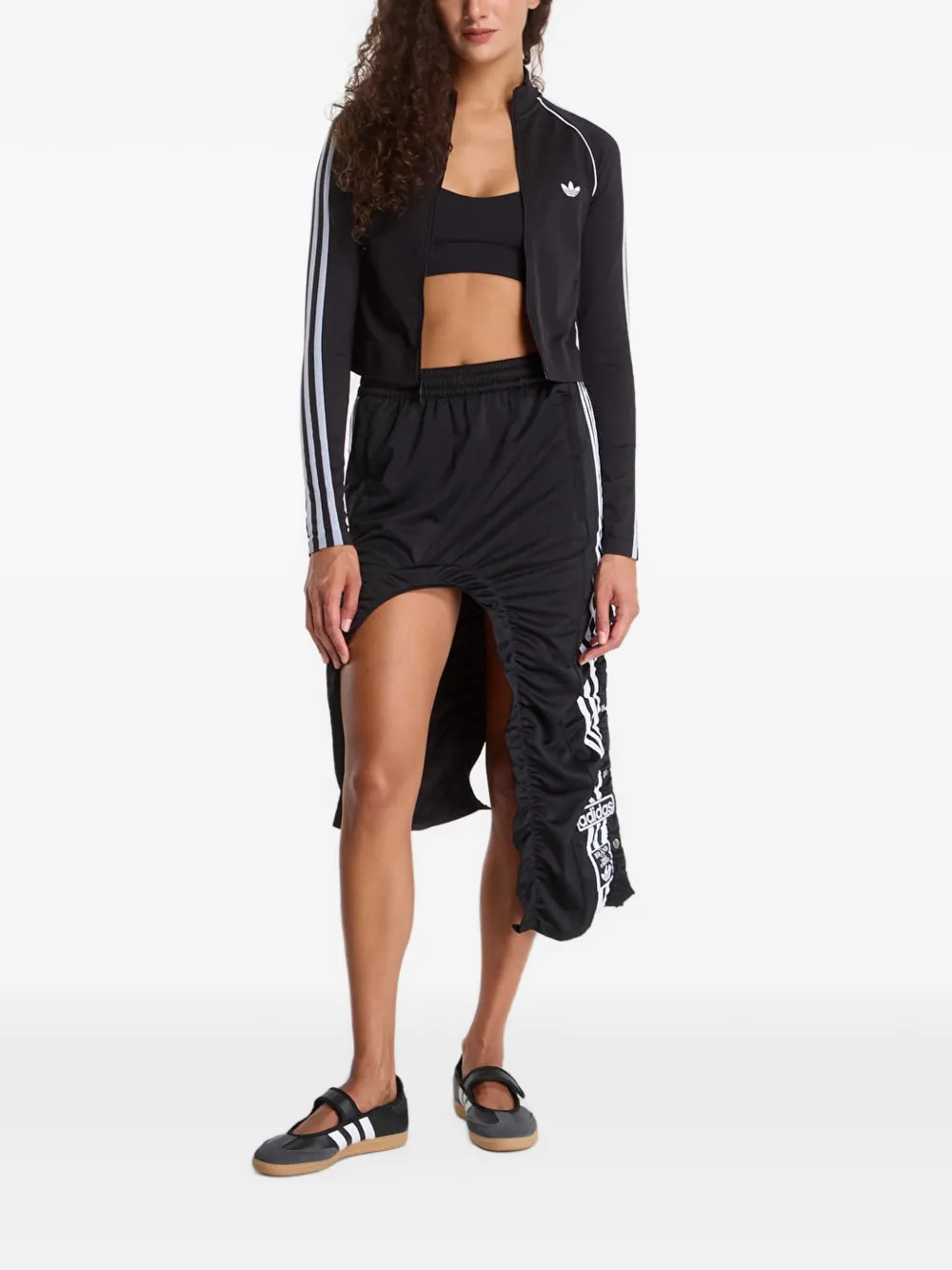 adidas Essentials 3 Stripes seamless tracktop Zwart