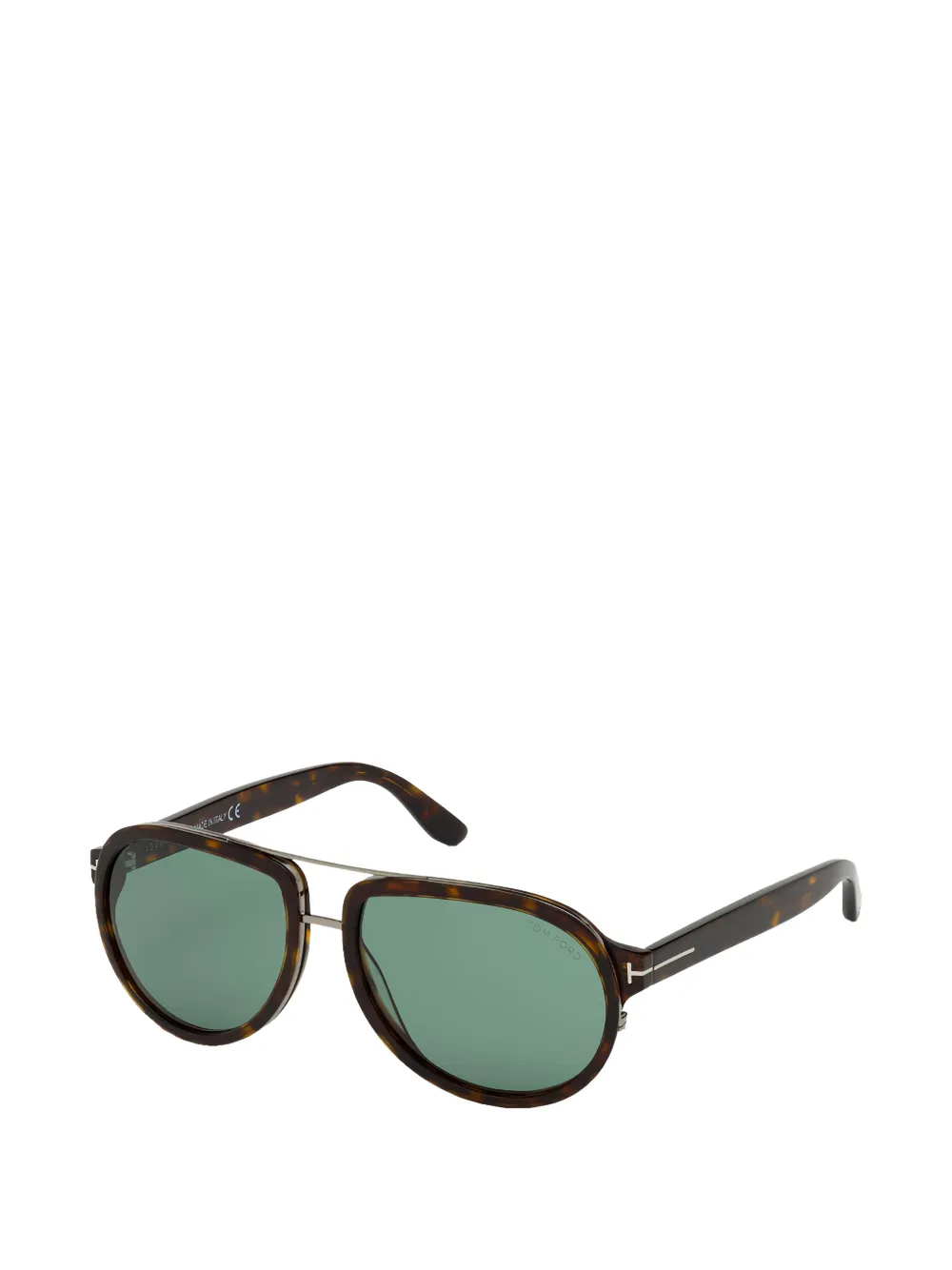 TOM FORD Eyewear tortoiseshell-effect pilot-frame sunglasses Bruin