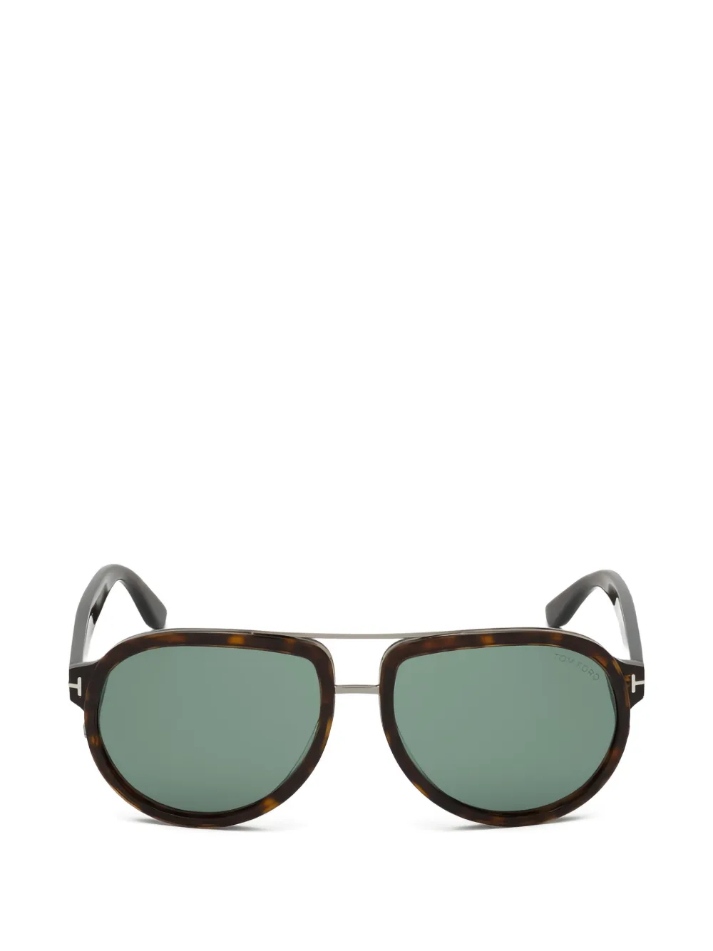 TOM FORD Eyewear tortoiseshell-effect pilot-frame sunglasses Bruin