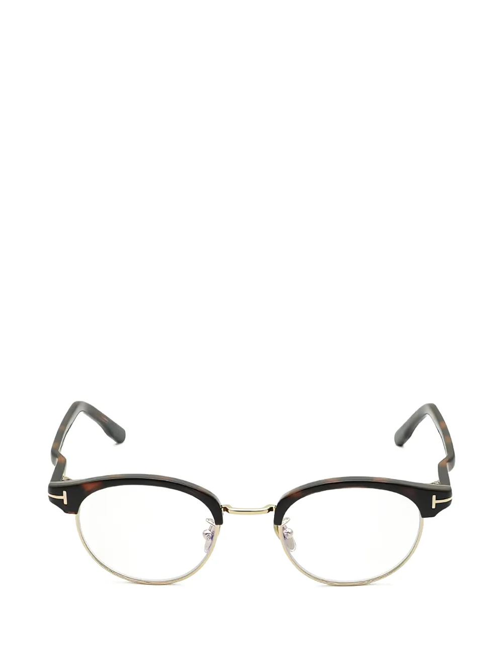 TOM FORD Eyewear round-frame tortoiseshell glasses Bruin